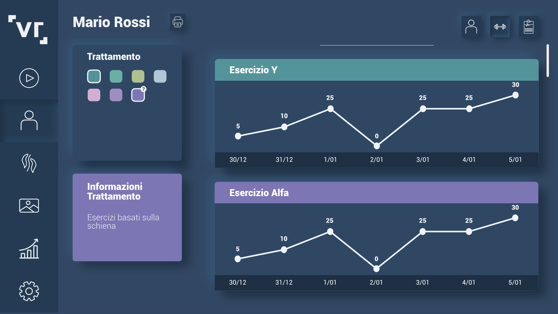 Vreha — therapist dashboard, project cover