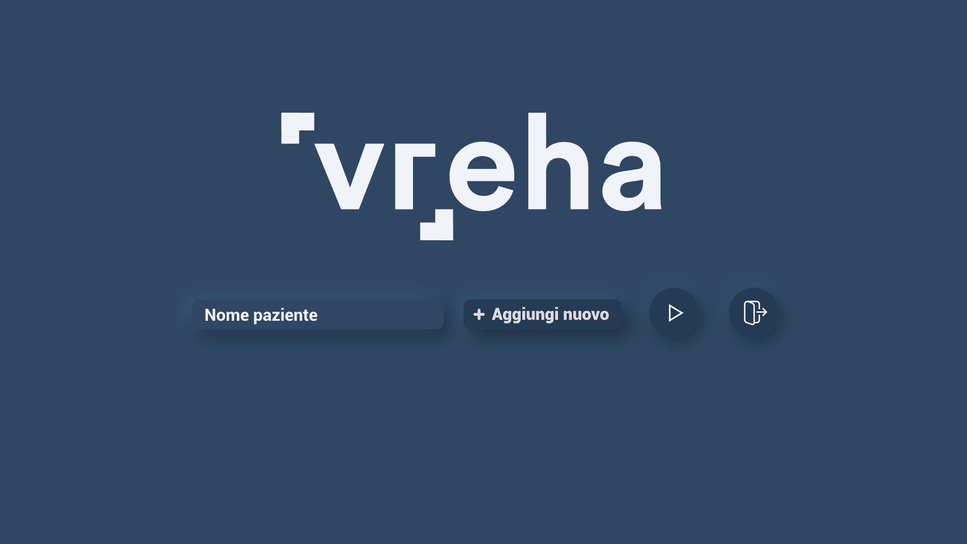 Vreha patient login / patient list UI